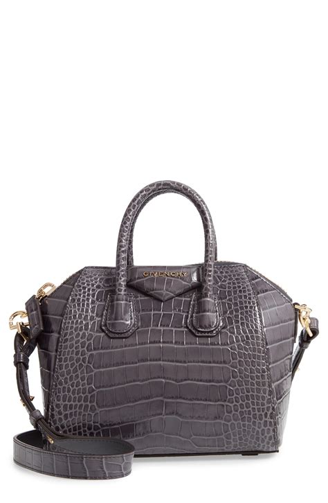 givenchy bag crocodile price|GIVENCHY Calfskin Crocodile Embossed Nano Antigona Black .